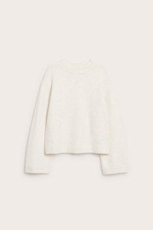 Kappahl | Sweter z dzianiny, z kołnierzem kominowym | Biały