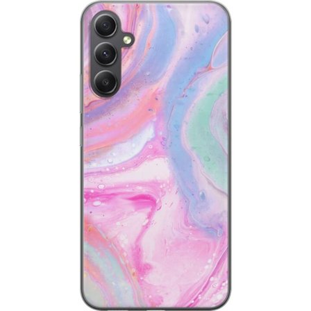 Yhteensopiva Puhelinkuori Samsung Samsung Galaxy A05s Abstrakti pastellin värinen marmoritaide, jossa on nestemäinen akryyli vaikutus pinkissä, sin