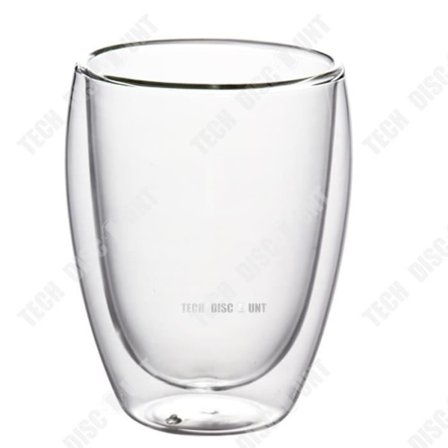 Kaffekoppar/espresso - TD - 8-pack - Dubbelväggigt glas - 80ml och 250ml - Högtemperaturbeständighet