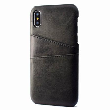 Iphone Xs Max Stötdämpande Korthållare Retro V2 Svart