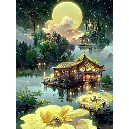 30 × 40cm DIY Diamantmålning, 5D Diamantmålning efter nummer Ki