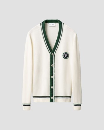 Tretorn Eton X Tretorn Cotton V Neck Cardigan — Hvit | Yttertøy, Gummistøvler, Jakker & Regntøy for Dame, Herre & Barn