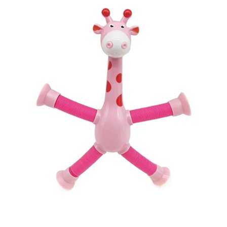 Giraffe Pop Tubes Dyre Sucker Leker ROSA