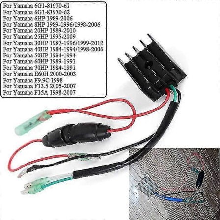 Regulator Ensretter til Yamaha 6hk 8hk 20hk 25hk 30hk 40hk 50hk 60hk 70hk E60h F99c F135 F15a 6g1-81970-62 6g1-81970-61