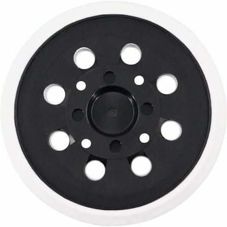 Damfri sliplösning, slipapper med förbättrat grepp, kardborreband, orbitalslipplatta, vit för industri- och garageverkstäder