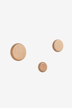 Kave Home - Vägghängare Nadue, set om 3 - Brun - Småförvaring - Från Homeroom