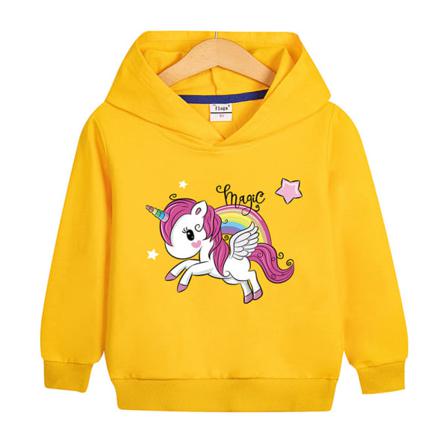 Flickor Långärmad Hooded Neck Höst Toppar Animal Print Sweatshirt