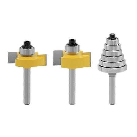 6 mm:n varren jyrsinterät laakerilla Puuntyöstöleikkuri yhteensopiva puun uritukseen, tappiin, vaneriin, Be