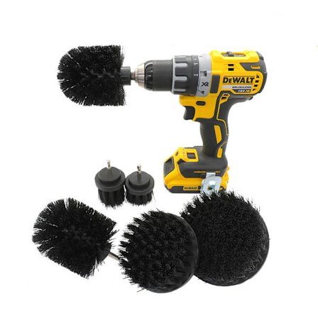 6 stk bilhjul dekkfelg skrubb rengjøringsbørste drillsett vask