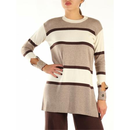 Pennyblack, Round-neck Knitwear Beżowy, Kobieta, Rozmiar: L