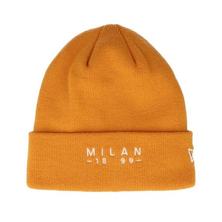 New Era - Football Gul cuff Beanie - AC Milan Seasonal Wordmark Beanie Yellow Cuff @ Hatstore