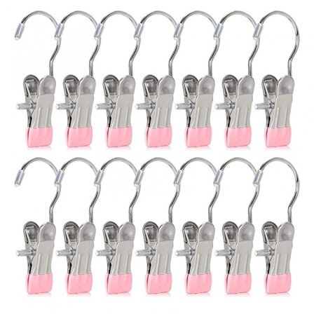 Hatteklips med krok - Luksuriøse kleshengere for caps - 20 stk - Sklisikker - Garderobeorganisator - 5,5 x 12 x 2,3 cm - Henger for tilbehør - 