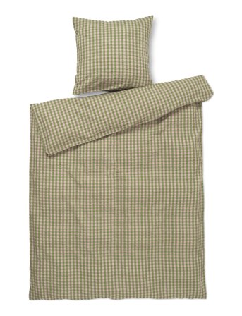 Bæk&Bølge Påslakanset 150X210 Cm Grön/Ljus Rosa Se Green Juna