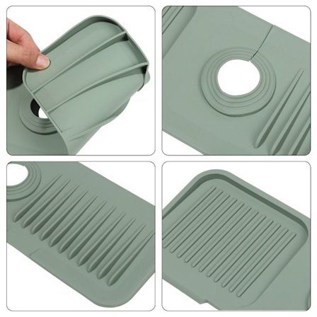 2kpl Sink Splash Guard hana Water Catcher Matt VIHREÄ&HARMAA