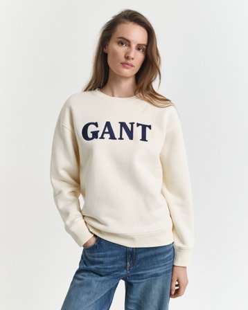 GANT Damen Graphic Rundhals-Sweatshirt (M) Weiß