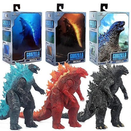 3 typer film Godzilla Vs. King Kong bevægelig model figurlegetøj Neca Movie Shm Monster kerneenergi gaver (LGL)