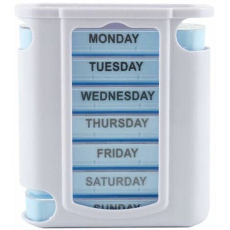 Vecko- och dagstur Praktisk och modulär 7 dagar – morgon, middag, kväll, natt Organisatör för mediciner, piller och vitaminer
