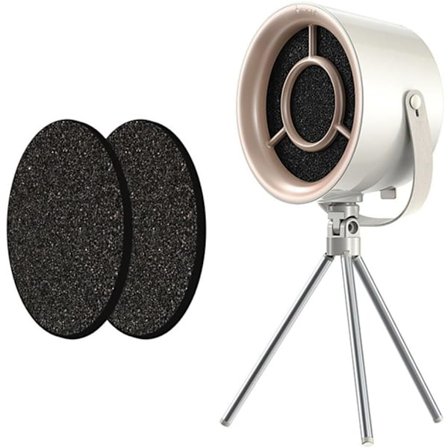 Bærbar Emhætte til Køkken, 3-Hastigheds Mini Køkkenemhætte med Kulfilter til Lejligheder, Kollegier, Campingvogne (Hvid)