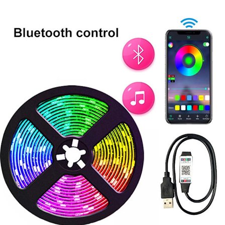 5v bluetooth APP-styrning 5050led ljuslist, ljusbälte