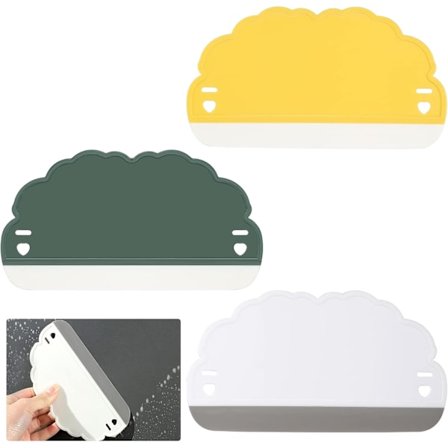 3 stk. blød silikoneskraber til brusebad, bil, vand og små vinduer