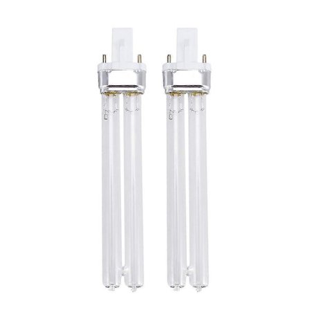 2 st 11W Ultraviolett UV Desinfektionslampor UV-Steriliseringslampor för Sterilisator Akvarium (G23 Lampsockel)