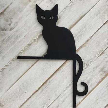 Uusin söpö kissan oven pysäytin, Halloween-ovikehyksen koristelu, kulmakoriste, juhlakoriste musta kissa