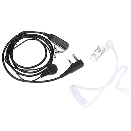 Akustisk tube ørepropp 2-pinners transparent spolehodesett for Walkie Talkie