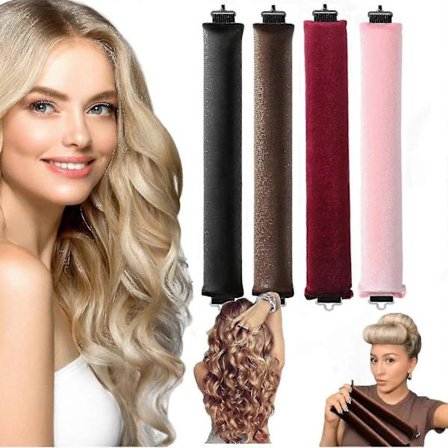 3x Varmefritt Hår Curlers, Overnatting Varmefritt Krøller Blowout Rods Flexi Rods Med Krok, 100% Ny Du fortjener det beste pop-upDG -Sy