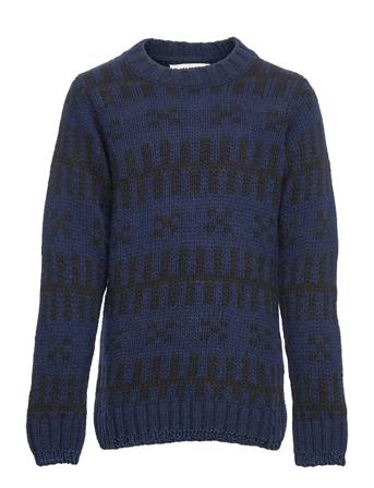 Recycled Iceland Keldino Sweater Blue Mads Nørgaard
