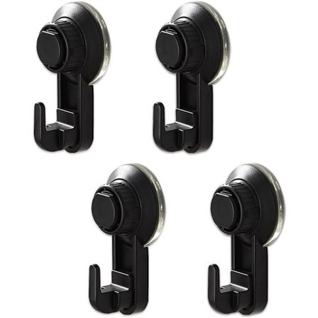 4 Dusch Sugkoppskrokar - Avtagbara Sugkoppskrokar