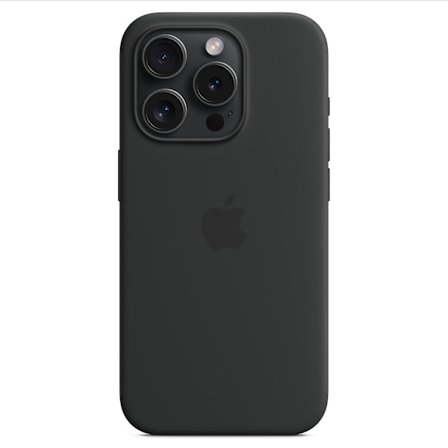 Silikone Magnetisk Telefon Cover til iPhone 15 Pro Max Kompatibel med MagSafe Sort