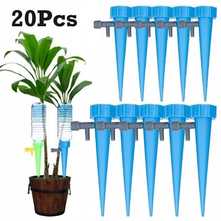 Kastelujärjestelmä - 20 osainen automaattinen kastelusetti, säädettävissä, helppo kastelu, täydellinen puutarhakasveille, kukille, kasvihuoneille ja 