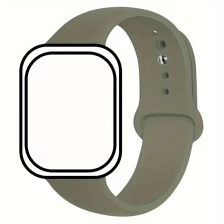 Lämplig för Apple Watch Smart Watch Iwatch3/4/5/6/7/8/Se Generation Ultra Klockarmband Fritt Justerbart Enfärgat Silikon M