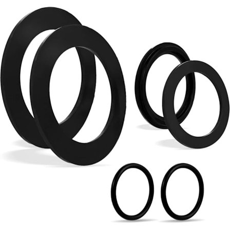 6 stk. Gummipakninger med O-ring til Intex Pool Ventiler 10745, 10262, 10255