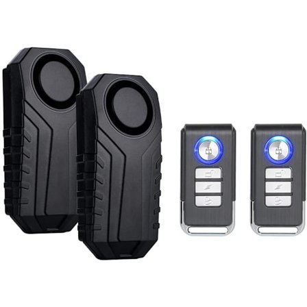 2-pack Trådlöst Larm för Cykel, Stöldskydd, Vibrationssensor