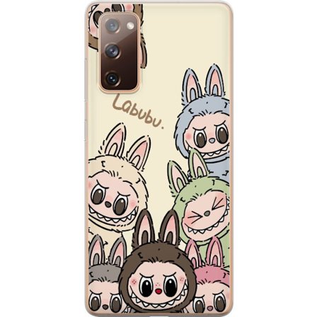 Kompatibelt Mobildeksel til Samsung Galaxy S20 FE Monster kanindukke med blomsterkrans vinylfigur