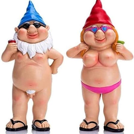 Fræk Have Nisse Statue Sjov Nøgen Nisse Have Nisse Kunst Dekoration (Mandlig