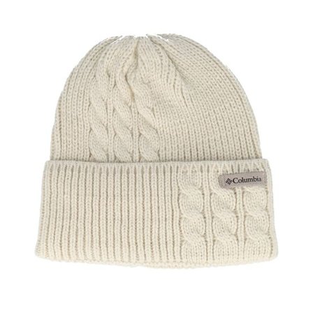 Columbia - Vit cuff Beanie - Agate Pass Cable Knit Beanie Chalk Cuff @ Hatstore