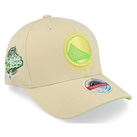 Mitchell & Ness - NBA Beige adjustable Cap - Hatstore Exclusive x Golden State Warriors Rust Classic Red Tan Adjustable @ Hatstore