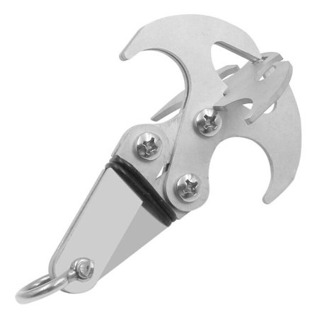 Gripande krok, multifunktionell rostfri klohake för utomhusklättring, multifunktionell gravitationskrok gravitationsgripande krok