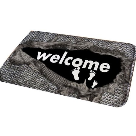 Söt Djurmatta med Katt, Mus, Fågel - Halksäker och Vattenabsorberande Dörrmatta Golvdekoration (FMY)