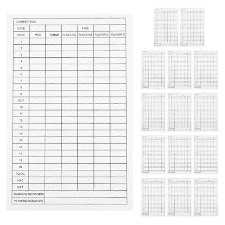 15 st Golf Resultatblad Golf Resultatbok Golf Scorecards Organizer Scorecard Spårning Statistik Hålla Resultat för Golfspelare Tävlingar