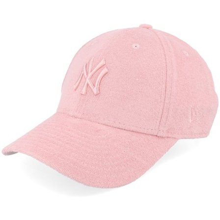 New Era - MLB Rosa adjustable Keps - Kids New York Yankees Towelling 9FORTY Pink Adjustable @ Hatstore