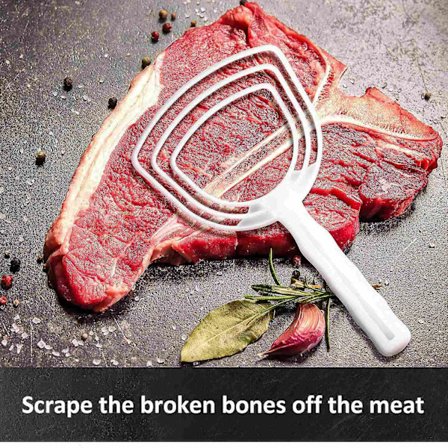 4 Stykker Kjøttskrape Benstøvskrape Ben Skrape Hvit Poly Skrape Benstøvfjerner Firkantet Ben