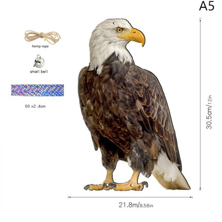 Fugleskræmsel med ugle og klokke