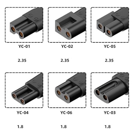 6 stk. Type-c Lader Adapter Strøm for Elektrisk Hårklipper Skjeggtrimmer Barbermaskin Skjønnhetsinstrument db