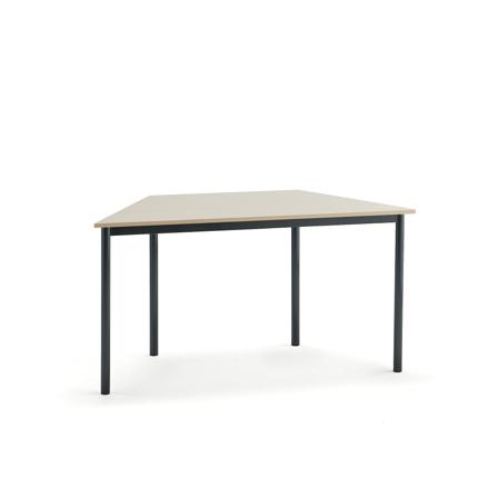Tisch BORÅS TRAPETS, 1400x700x720 mm, Laminat Birke, anthrazit