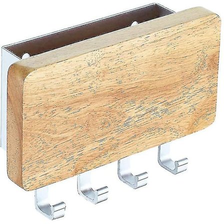 Seinään kiinnitettävä avaimenperä ja avainpidike 4 koukun kanssa