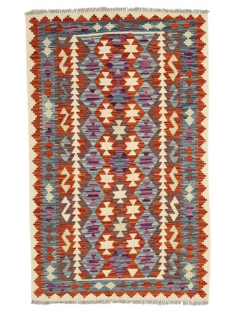 Dywan Orientalny Kilim Afgan Old Style 120X180 Ciemnoczerwony/Brunatny (Wełna, Afganistan)