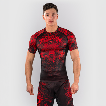 Venum Wolf Atak Rashguard Kortermet Svart Rød